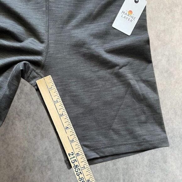 Marine Layer Studio Bike Short Womens Size M Gray High Rise Active Shorts NEW - Picture 12 of 12